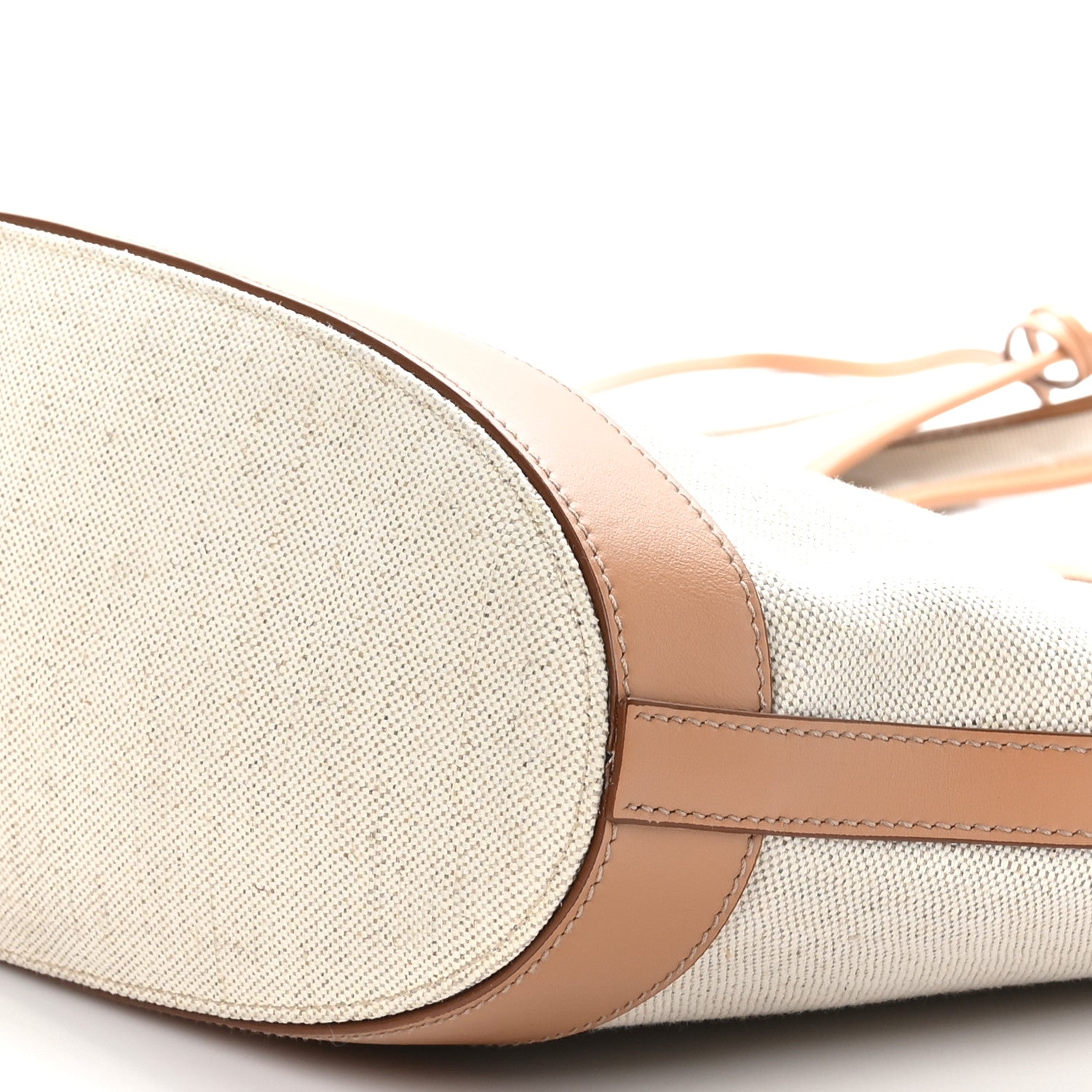 Prada Linen Vitello Medium Logo Tote Natural 9 of 9