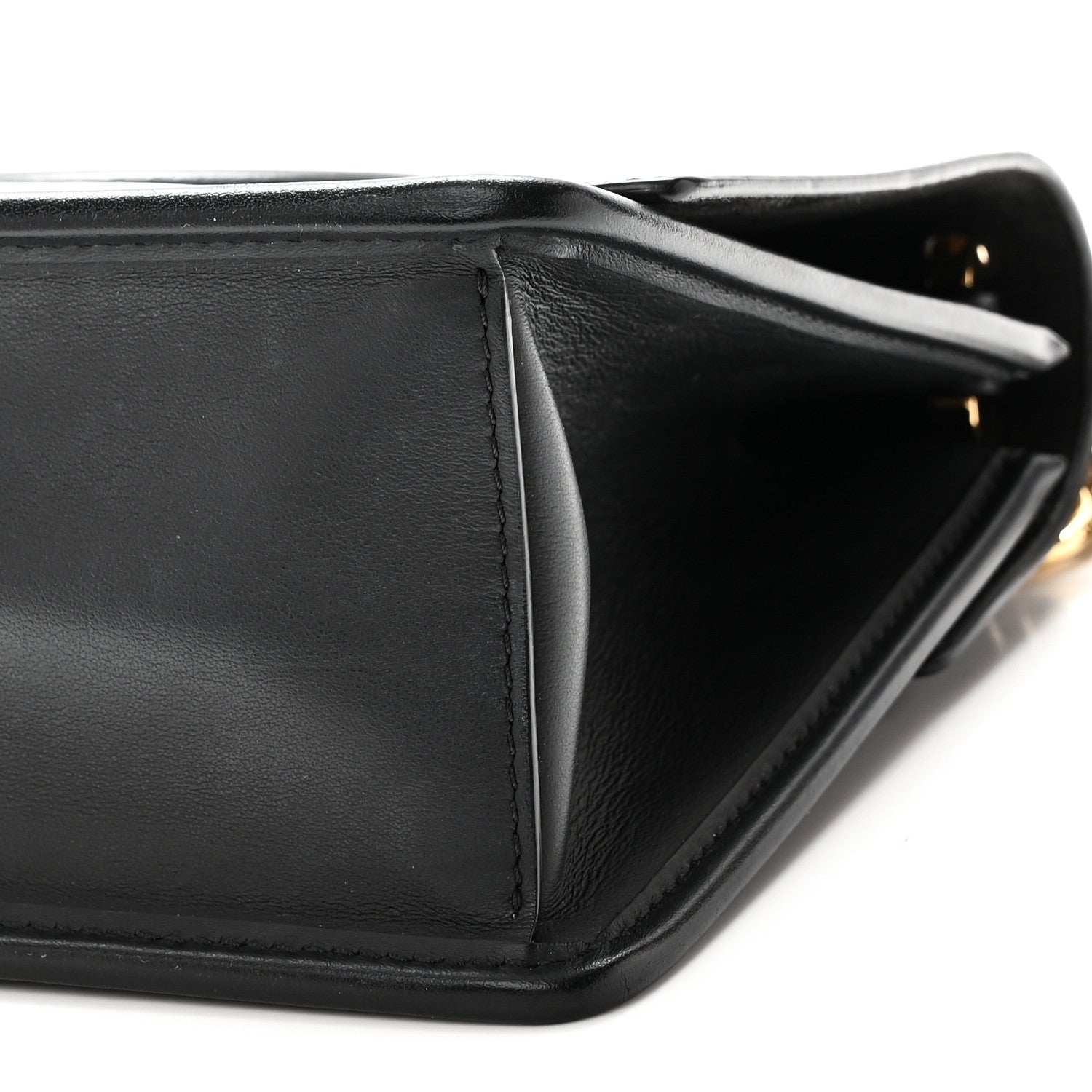 Fendi Vitello Century Velvet F is Fendi FF Small Kan I Shoulder Bag Black Tobacco 10 of 10