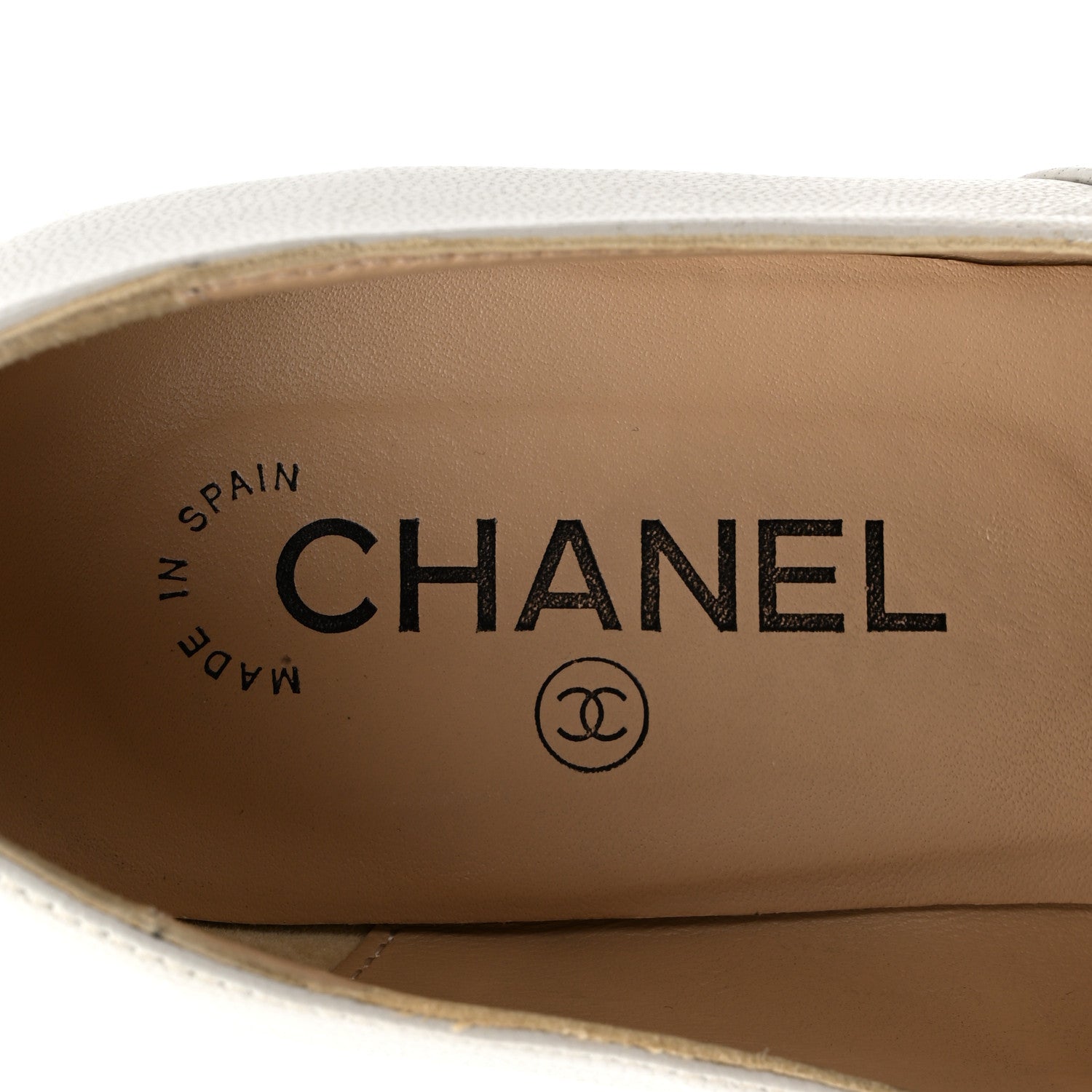 Chanel Lambskin Suede CC Espadrille Wedges 41 White Black 7 of 14