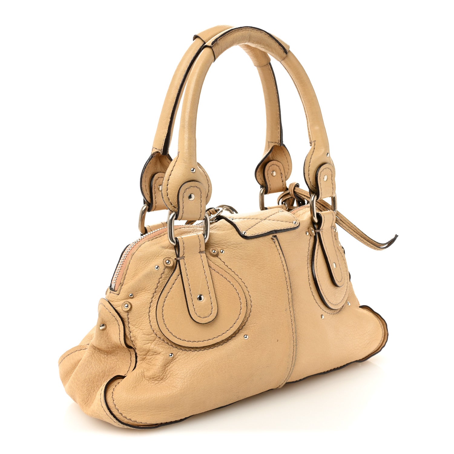 Chloe Calfskin Medium Paddington Satchel Taupe 3 of 16