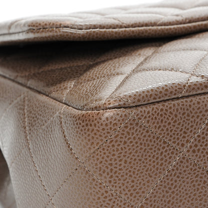 Chanel Caviar Quilted Jumbo Single Flap Brown 9 of 9