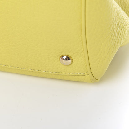 Gucci Pebbled Calfskin Medium Bamboo Shopper Tote Citrus 16 of 18