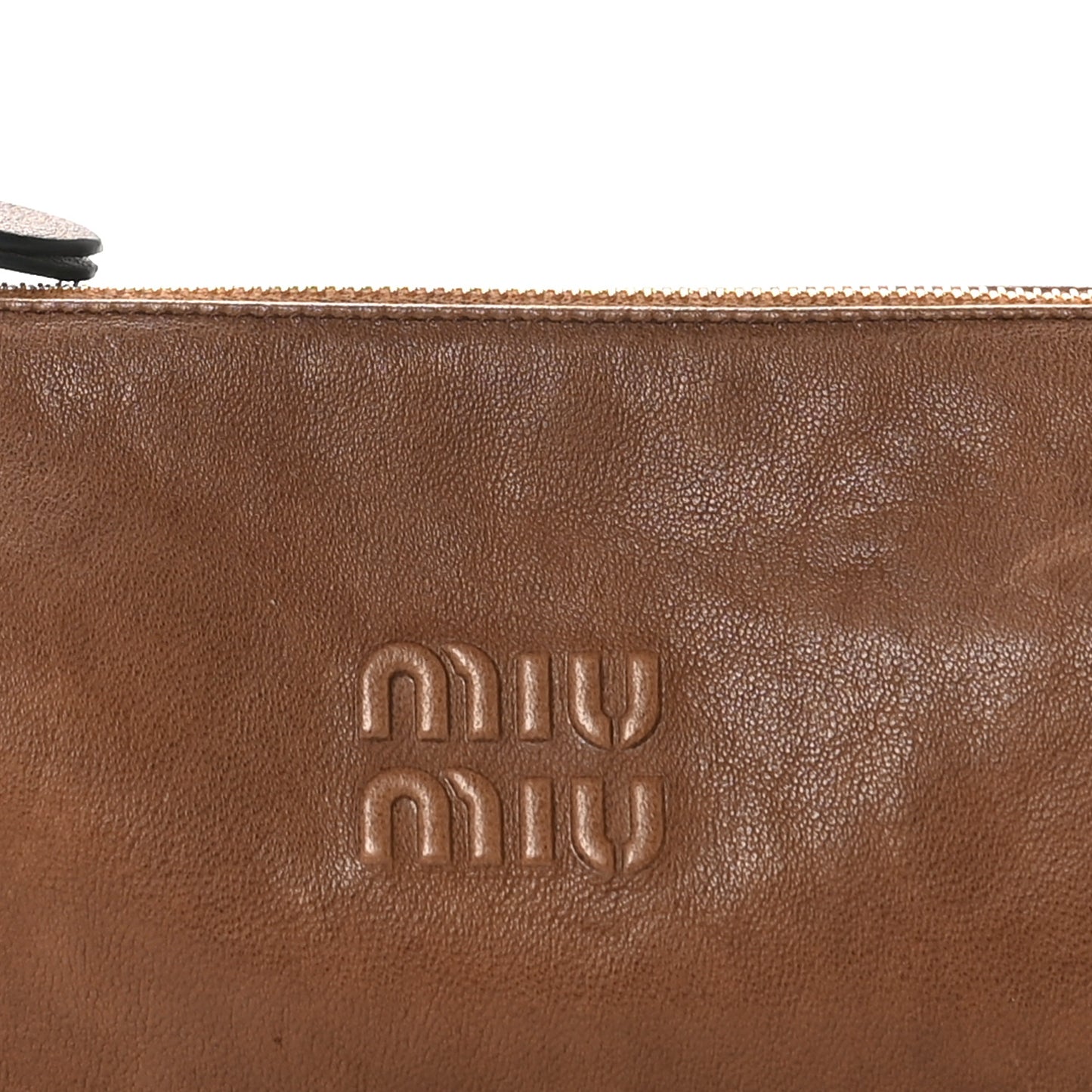 Nappa Aviator Mini Pouch Oak