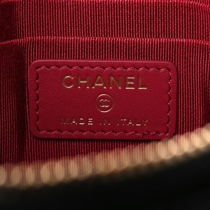 Chanel Shiny Goatskin Quilted Small Chanel 19 Pouch Black 6 of 8
