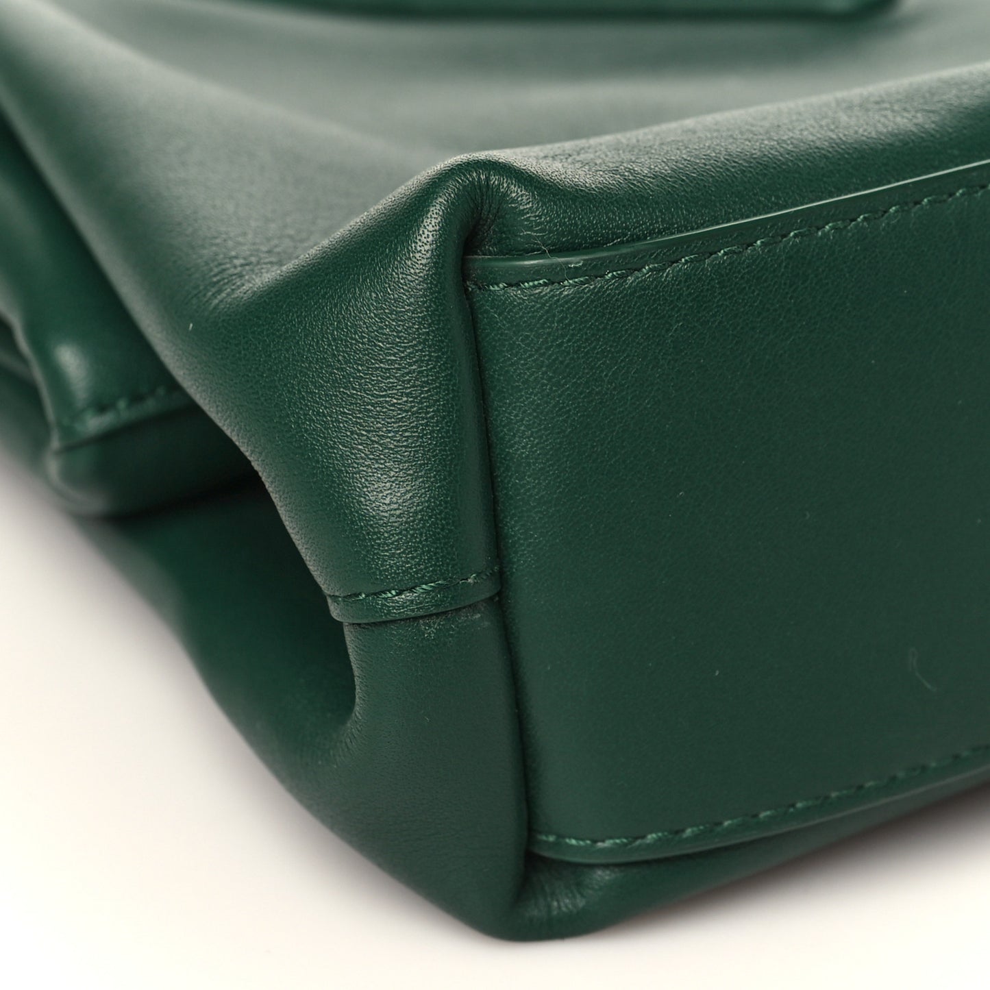 Calfskin Small The Point Triangle Bag Raintree