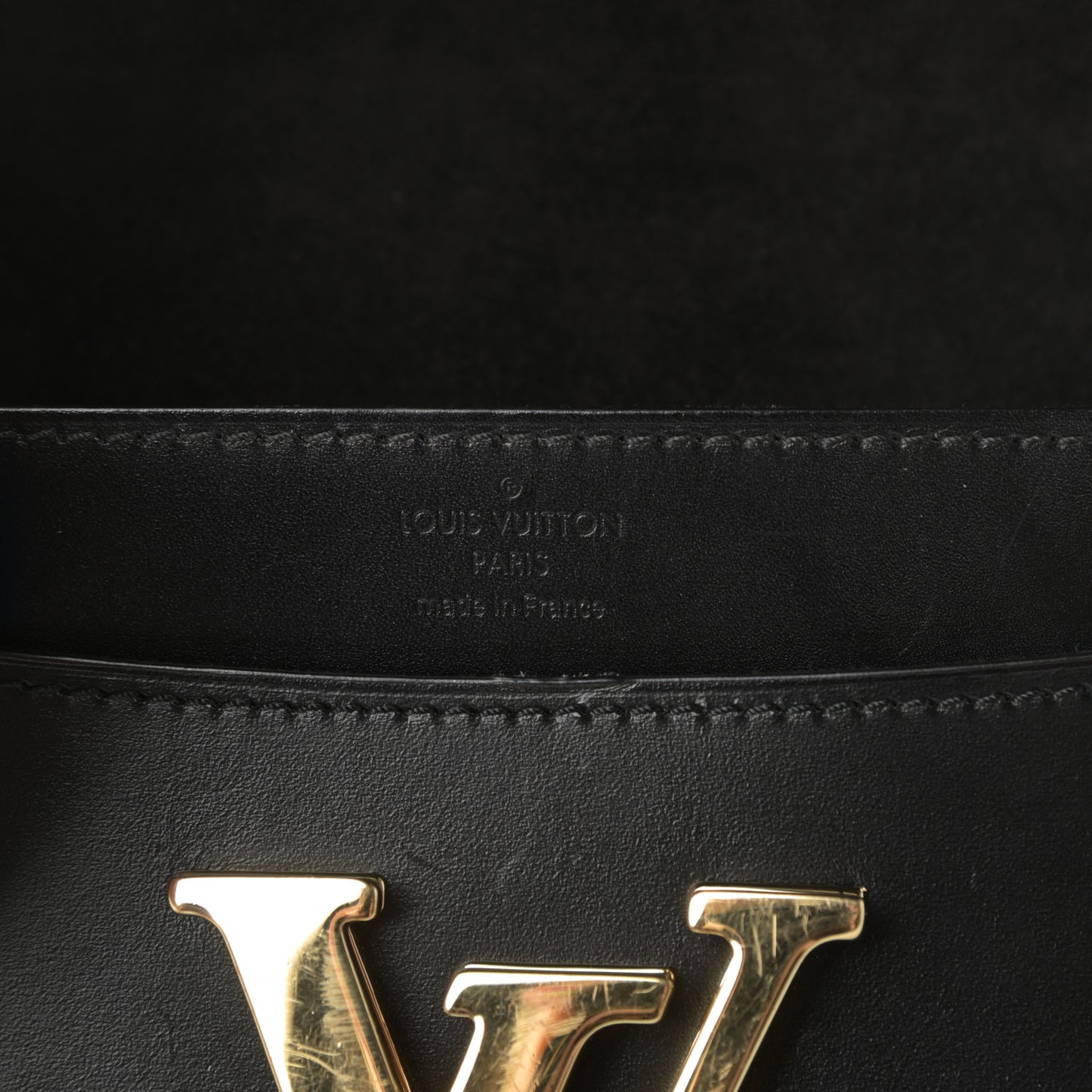 Calfskin Chain Louise MM Black