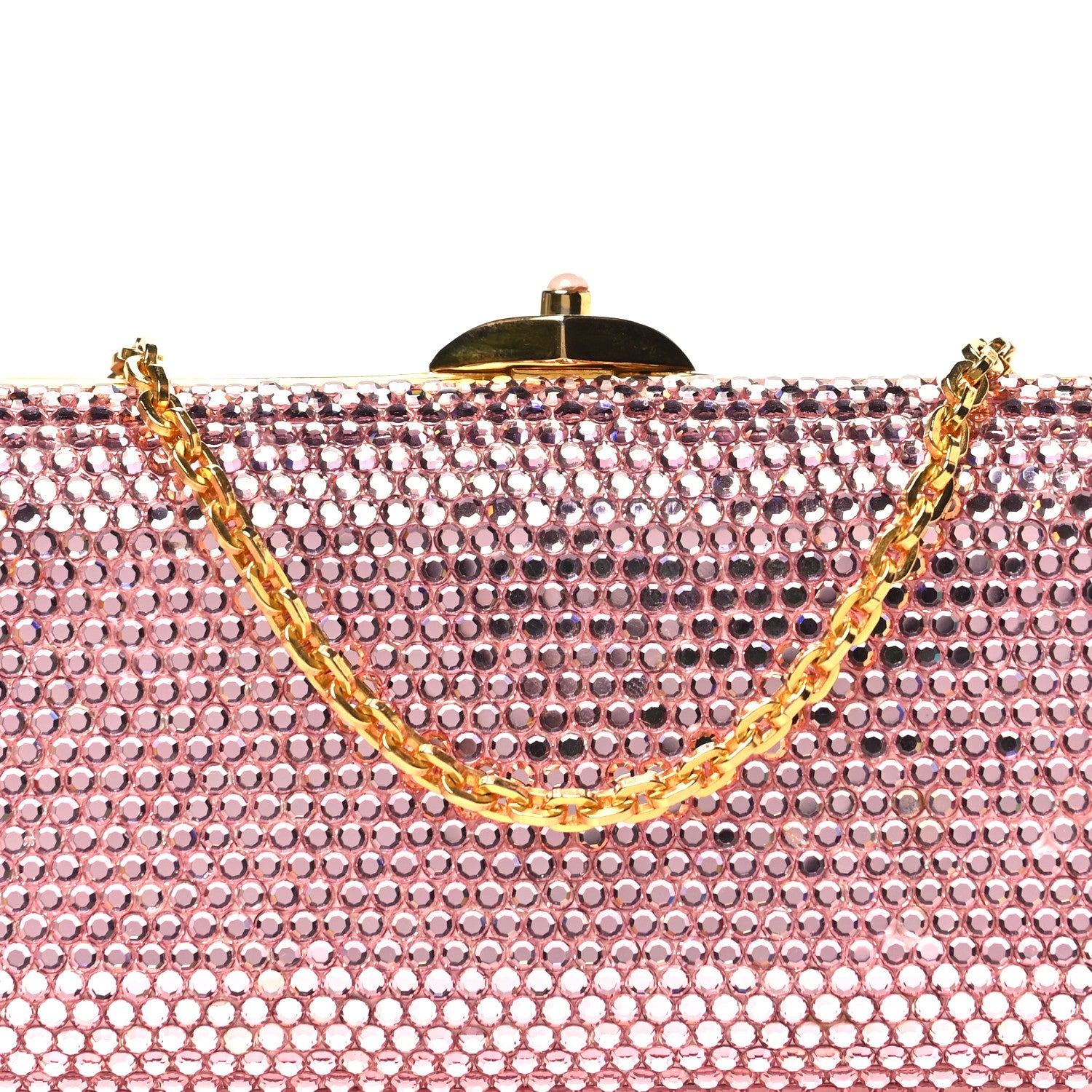 Judith Leiber Swarovski Crystal Minaudiere Clutch Pink 7 of 10