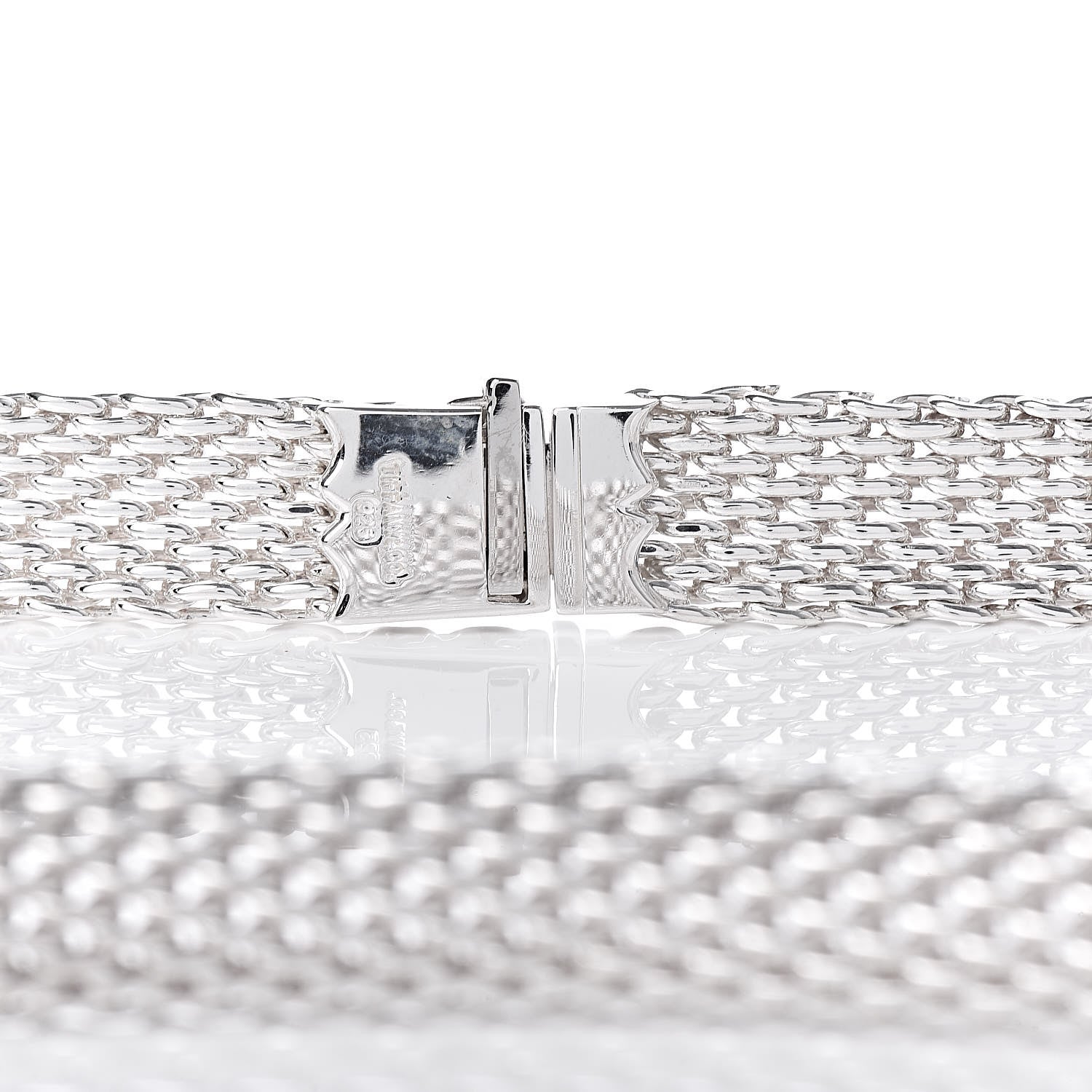 Tiffany Sterling Silver Somerset Mesh Necklace 4 of 5