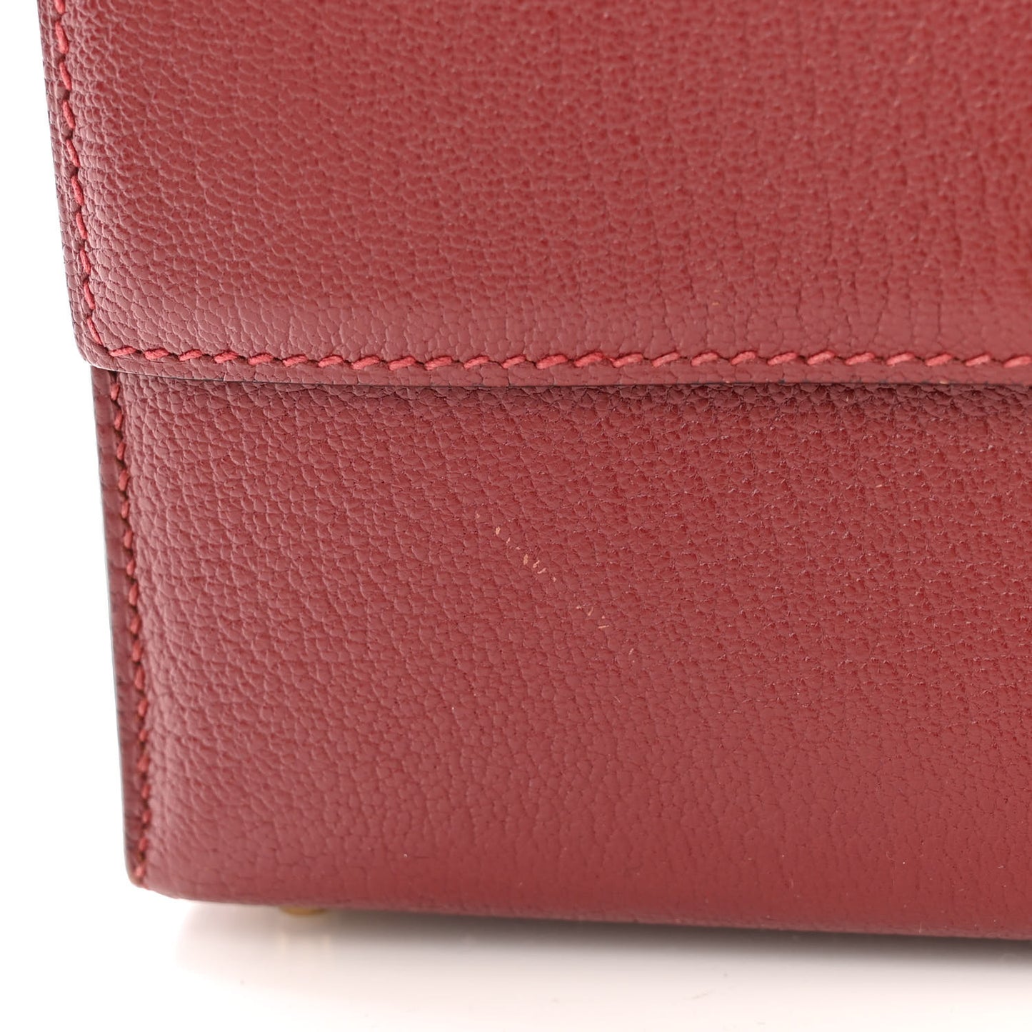 Chevre Mysore Mini Verrou Chaine Bag Rouge H