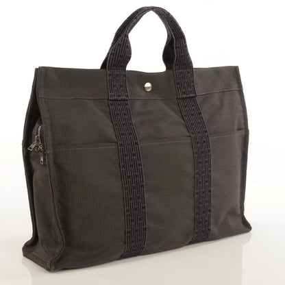 Hermes Canvas Herline MM Tote Grey 3 of 14