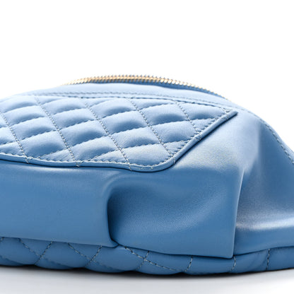 Chanel Lambskin Quilted Bi Waist Bag Fanny Pack Blue 10 of 10