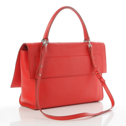 Givenchy Grained Calfskin Medium Shark Lock Satchel Red 4 of 10