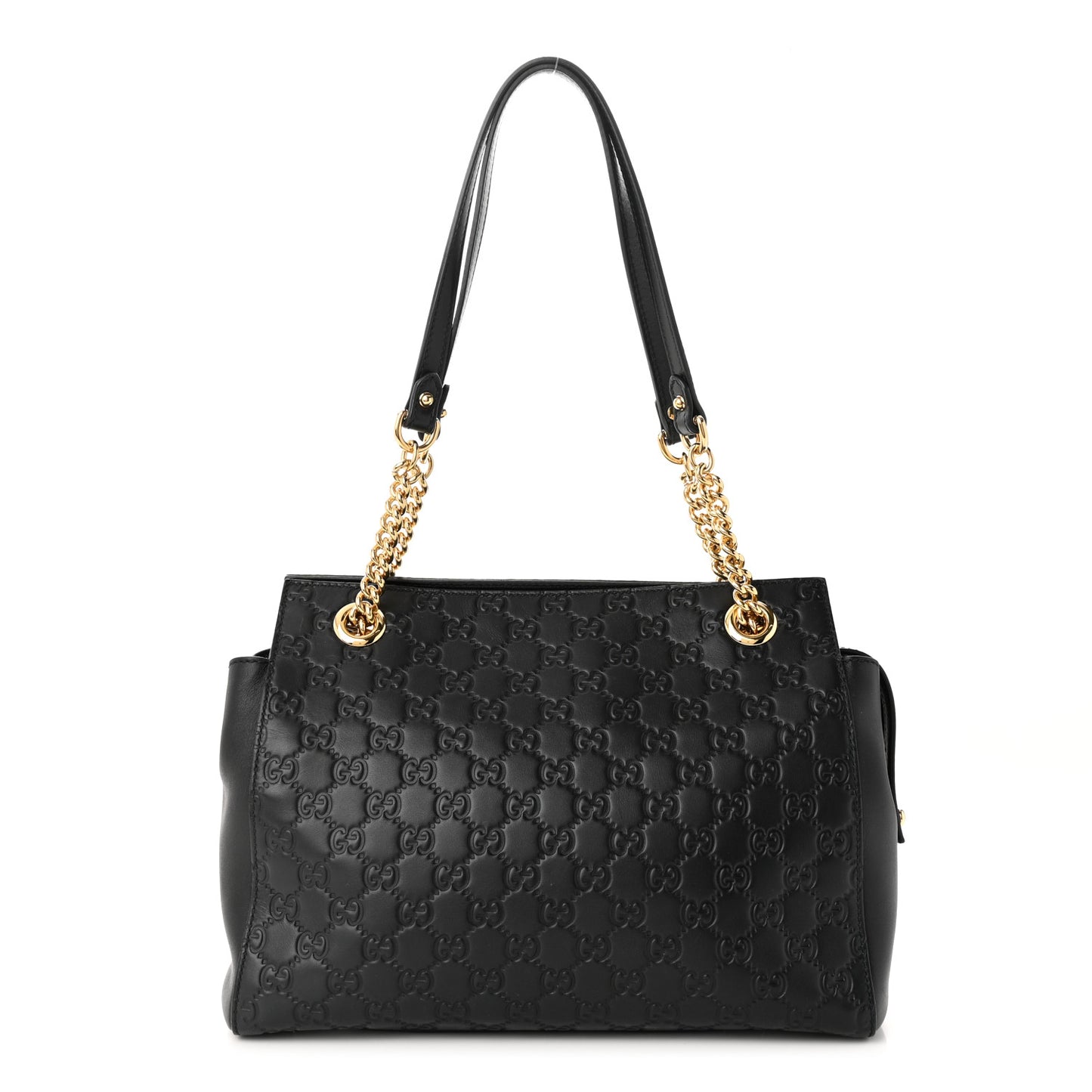 Guccissima Signature Medium Shoulder Tote Bag Black