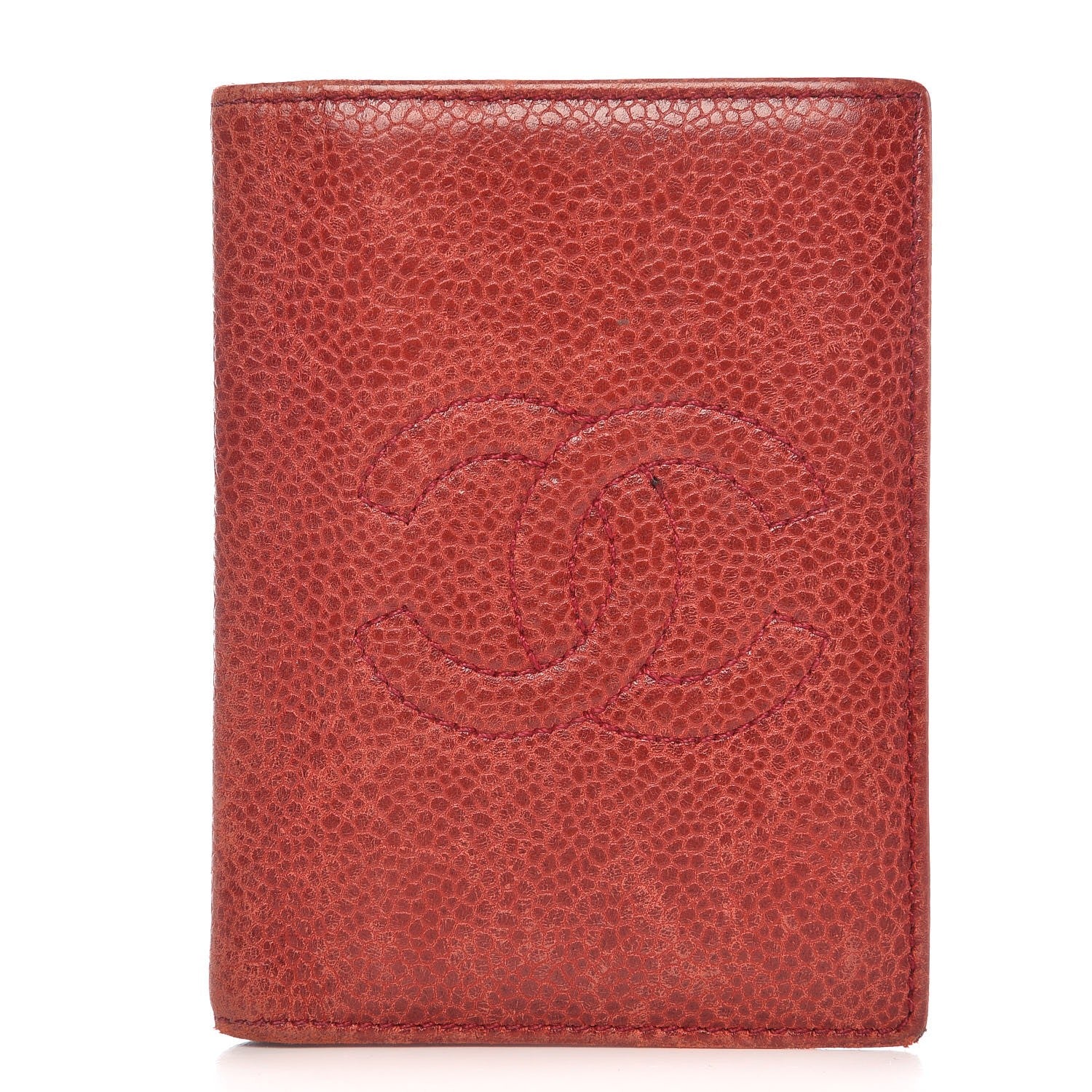 Chanel Caviar Timeless CC Card Holder Wallet Red 1 of 11