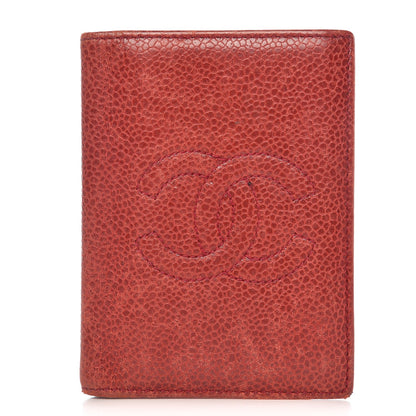Chanel Caviar Timeless CC Card Holder Wallet Red 1 of 11