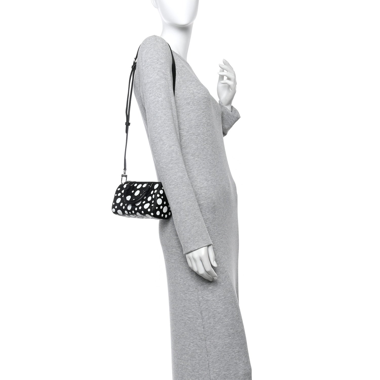 Louis Vuitton LV X YK Empreinte Infinity Dots Nano Speedy Bandouliere Black White 2 of 11