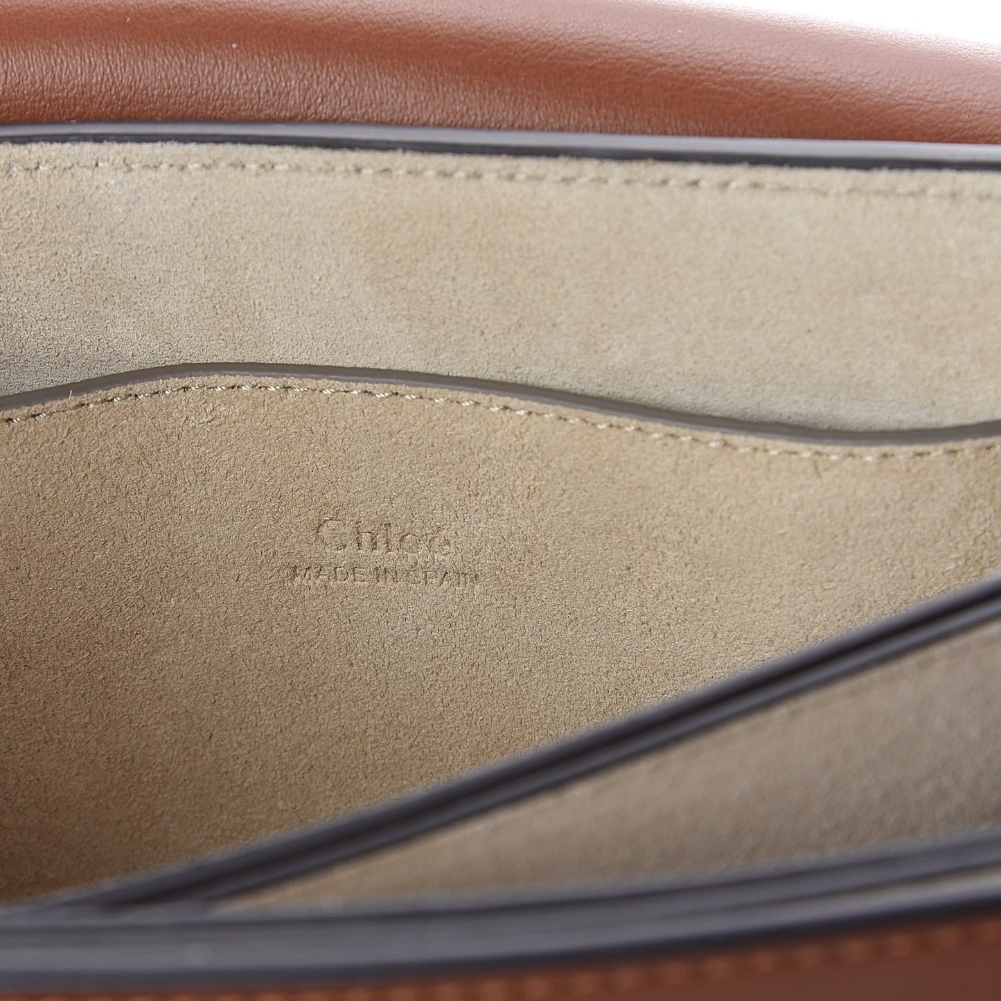 Suede Calfskin Small Faye Shoulder Bag Tobacco