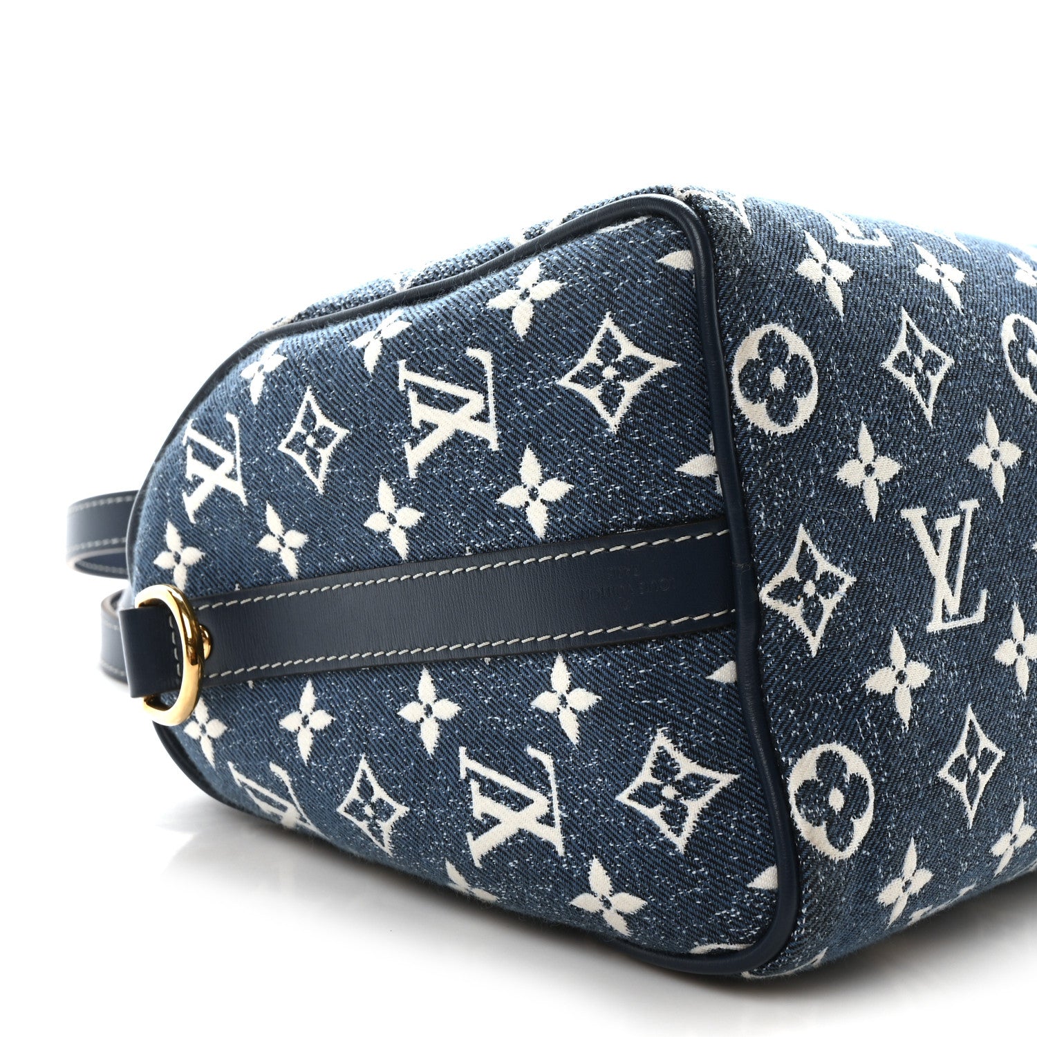 Louis Vuitton Monogram Jacquard Denim Speedy Bandouliere 25 Bleu 8 of 10
