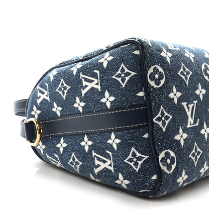 Louis Vuitton Monogram Jacquard Denim Speedy Bandouliere 25 Bleu 8 of 10