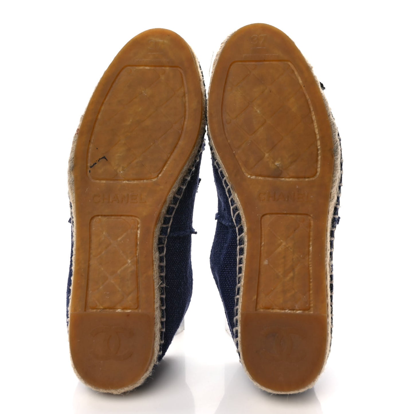 Denim Toile CC Espadrilles 37 Navy Black