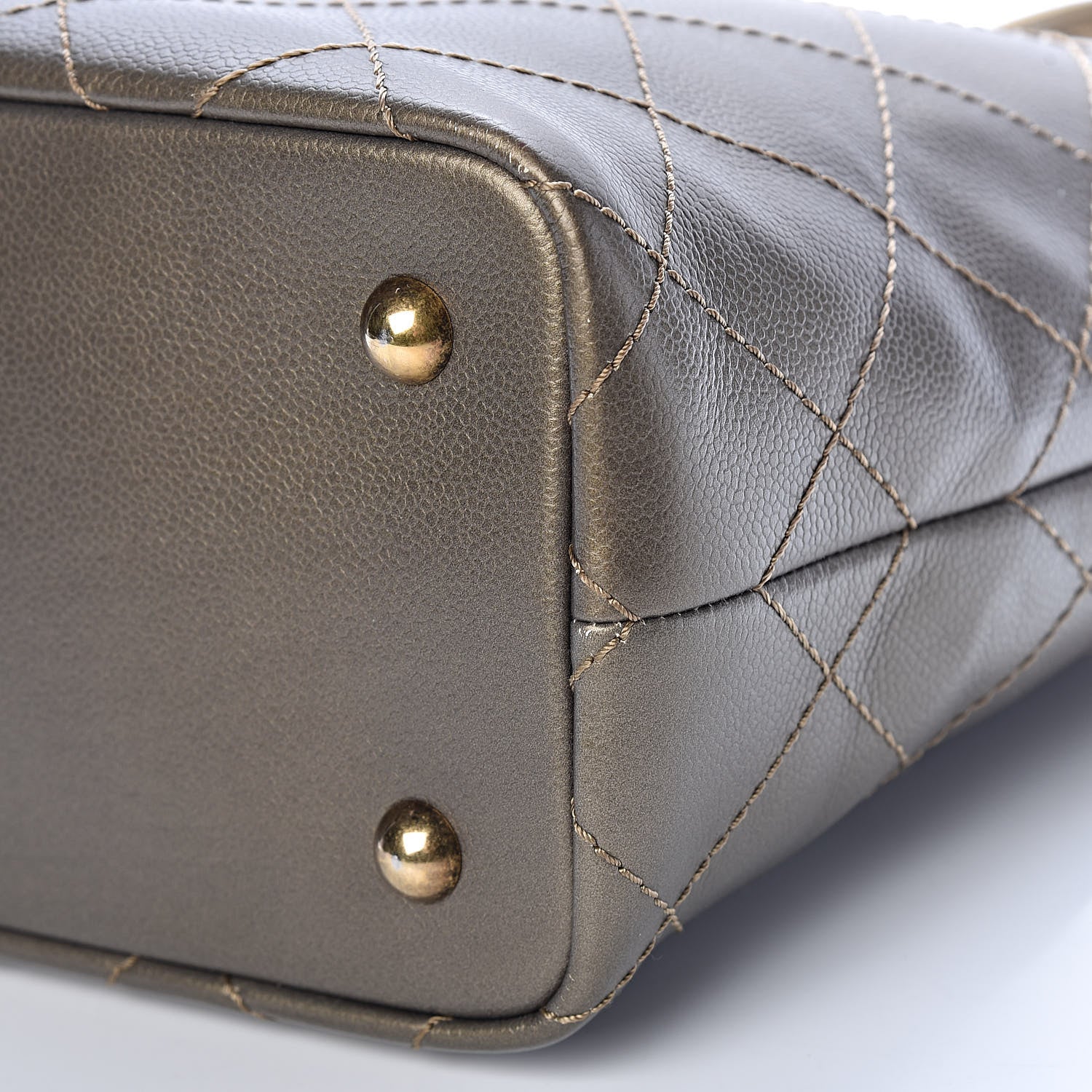 Chanel Grained Calfskin Large Shopping Fever Tote Gold 15 of 15