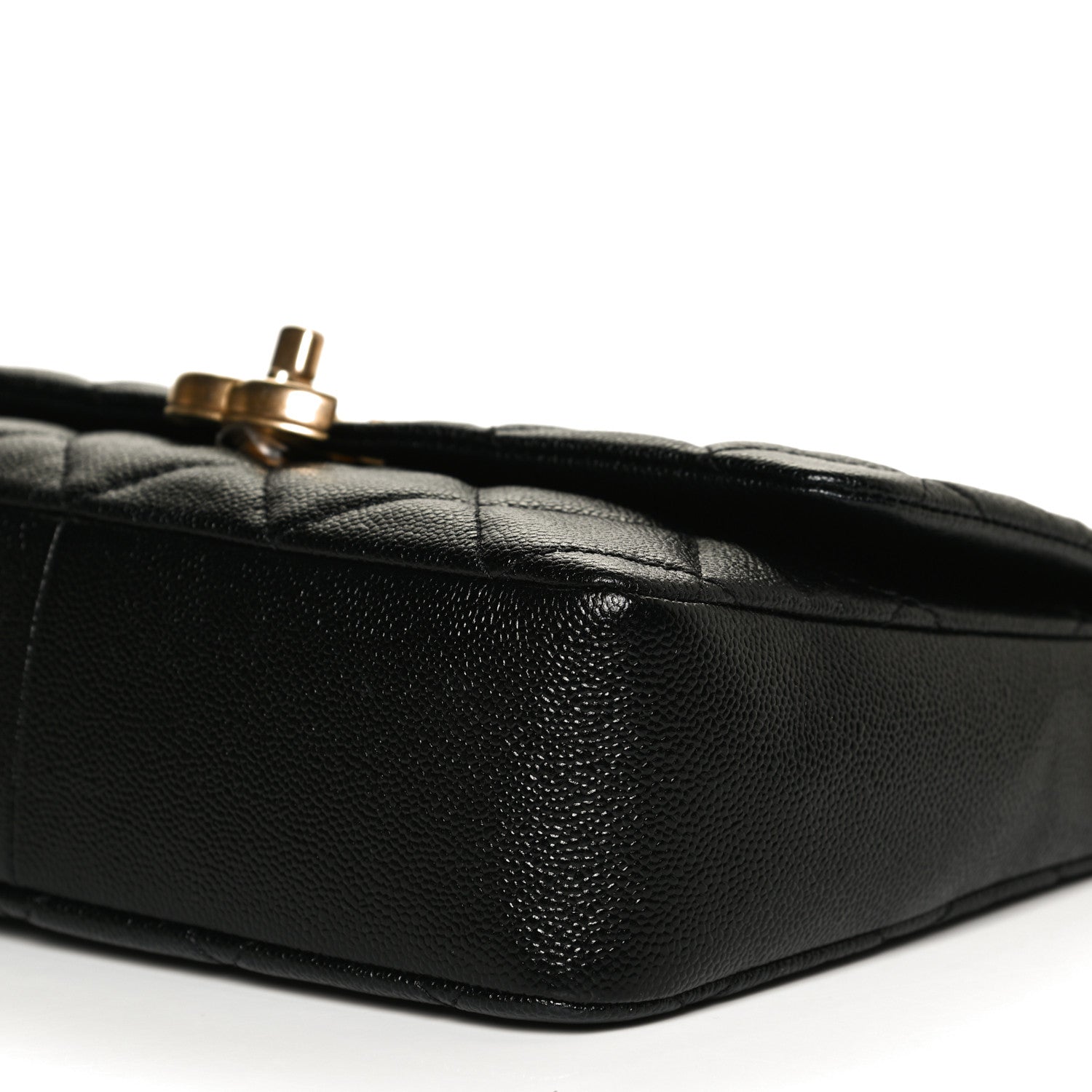 Chanel Shiny Caviar Quilted Large Chain Melody Flap Black 10 of 11