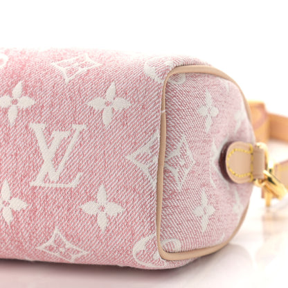 Louis Vuitton Monogram Jacquard Denim Nano Speedy Bandouliere Pink 8 of 8