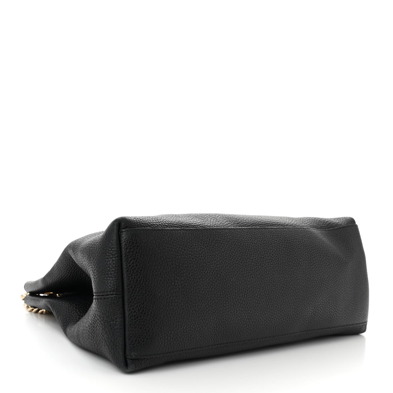 Gucci Pebbled Calfskin Medium Soho Chain Shoulder Bag Black 4 of 12