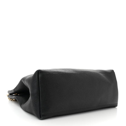 Gucci Pebbled Calfskin Medium Soho Chain Shoulder Bag Black 4 of 12