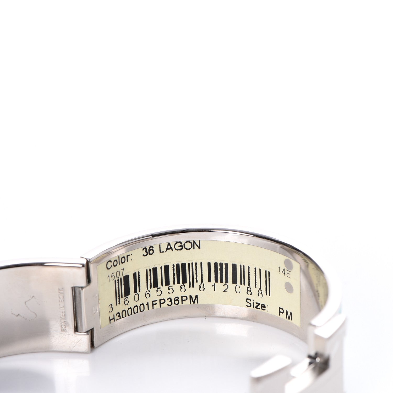 Hermes Enamel Wide Clic Clac H Bracelet PM Lagon 6 of 6