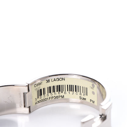 Hermes Enamel Wide Clic Clac H Bracelet PM Lagon 6 of 6
