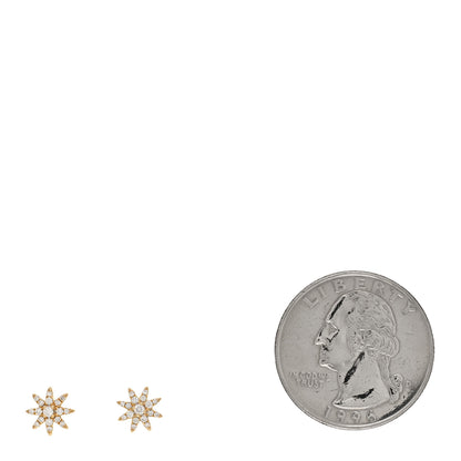 David Yurman 18K Yellow Gold Diamond Petite Starburst Earrings 2 of 4