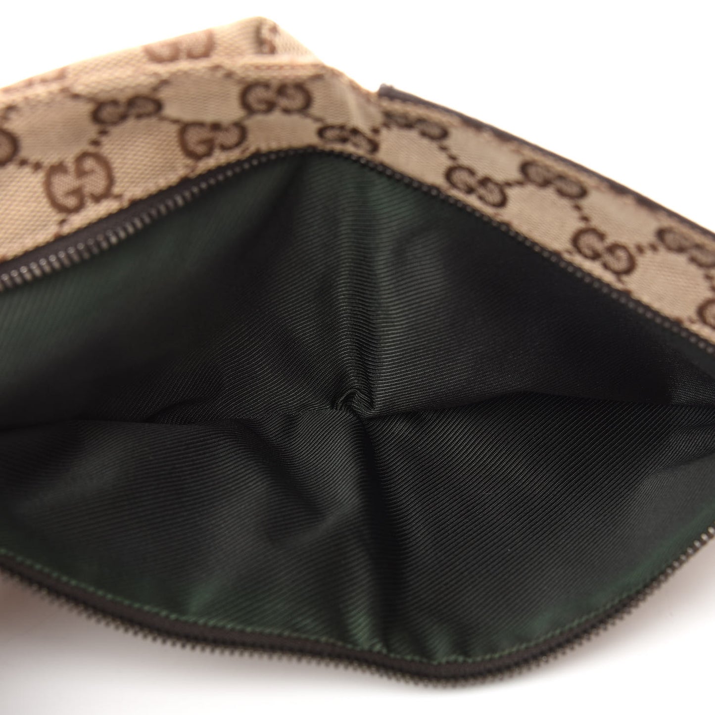 GG Monogram Double Pocket Belt Bag Dark Brown