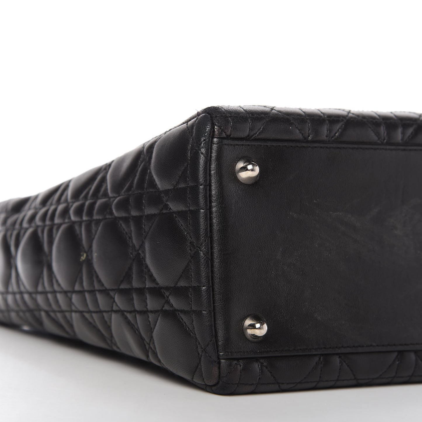 Lambskin Cannage Large Lady Dior Black