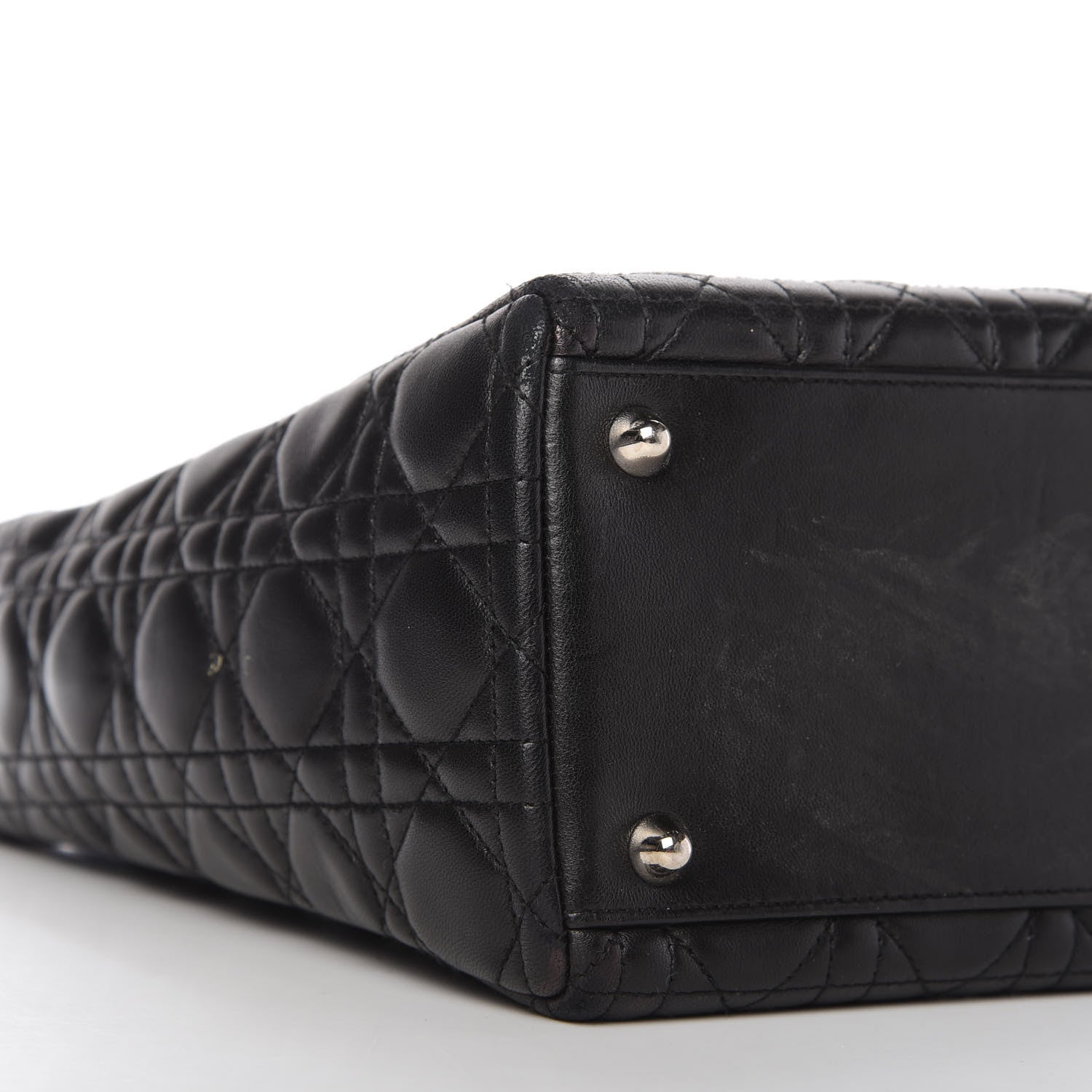 Christian Dior Lambskin Cannage Large Lady Dior Black 6 of 10