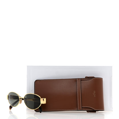 Celine Metal Triomphe 01 Sunglasses CL40235U Gold Green 8 of 8