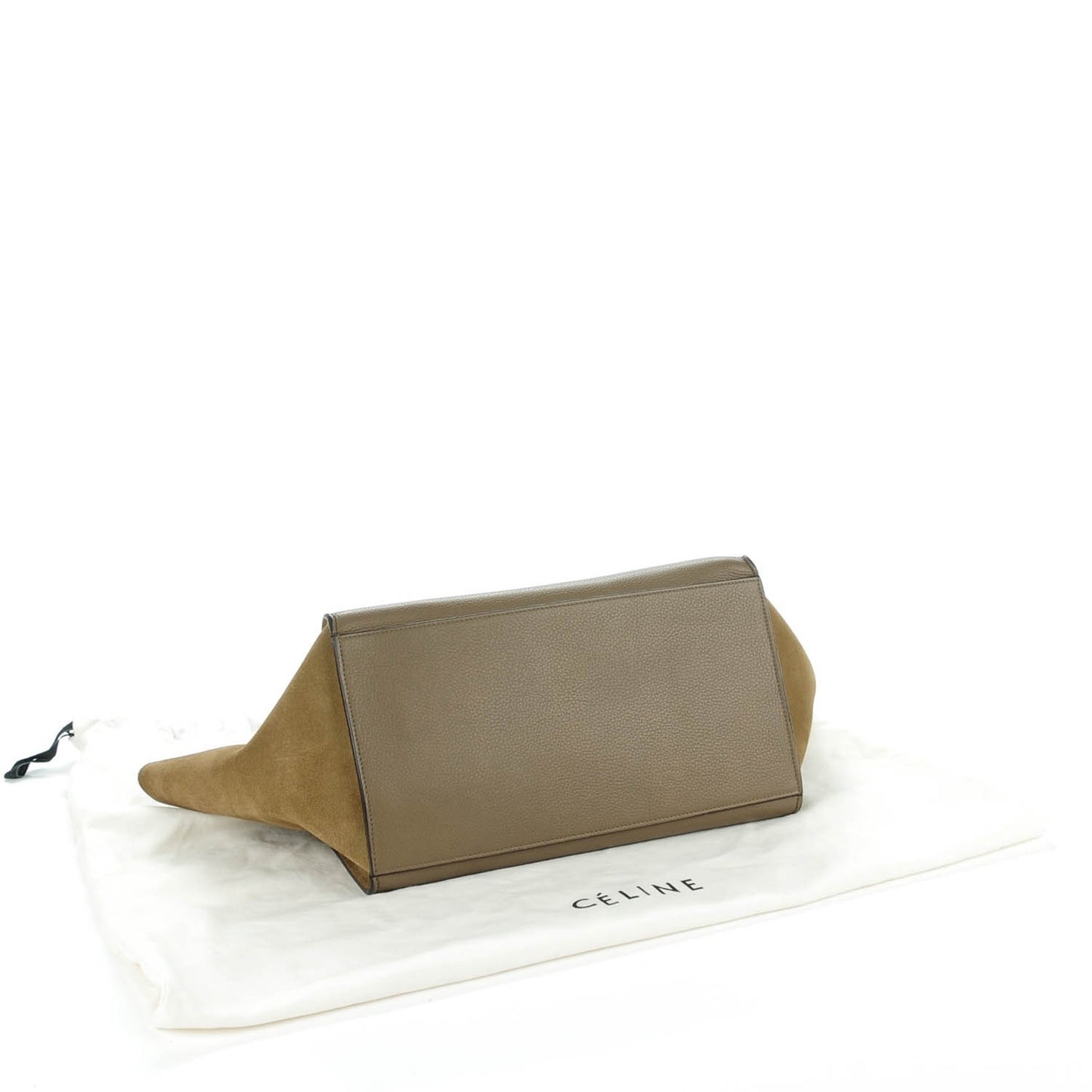 Drummed Calfskin Suede Medium Trapeze Dune