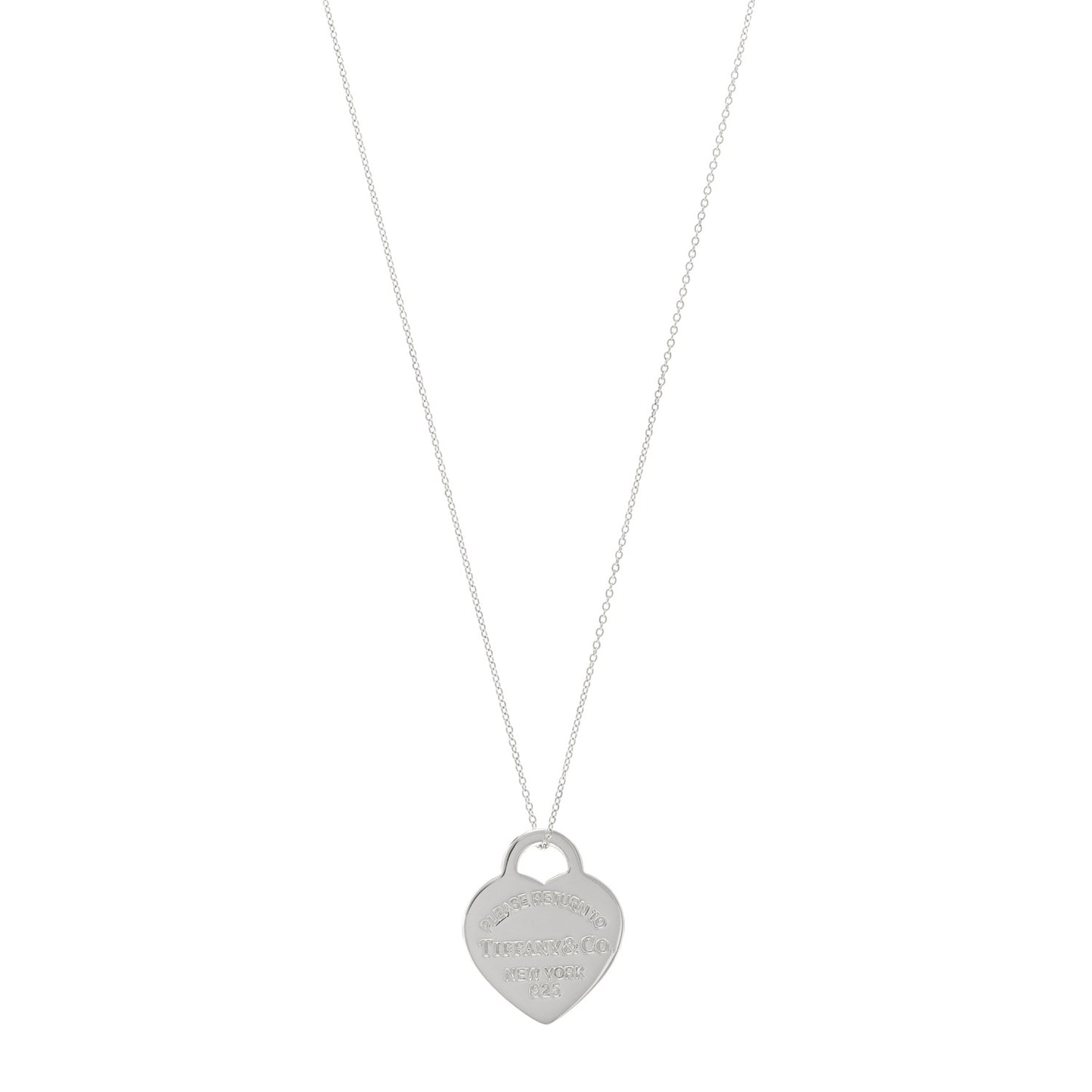 Sterling Silver Return To Tiffany Heart Tag Pendant Chain Necklace
