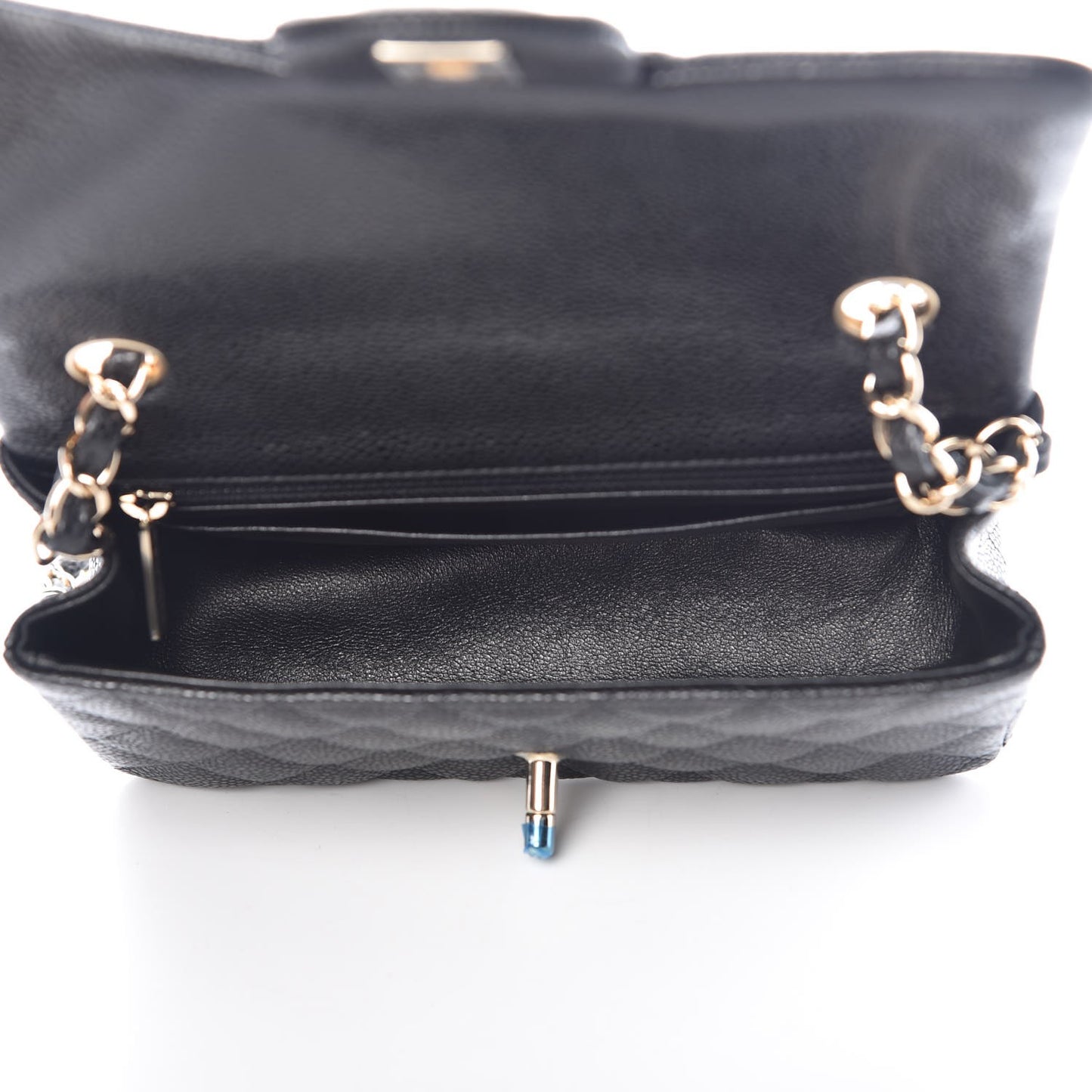 Caviar Quilted Mini Rectangular Flap Black