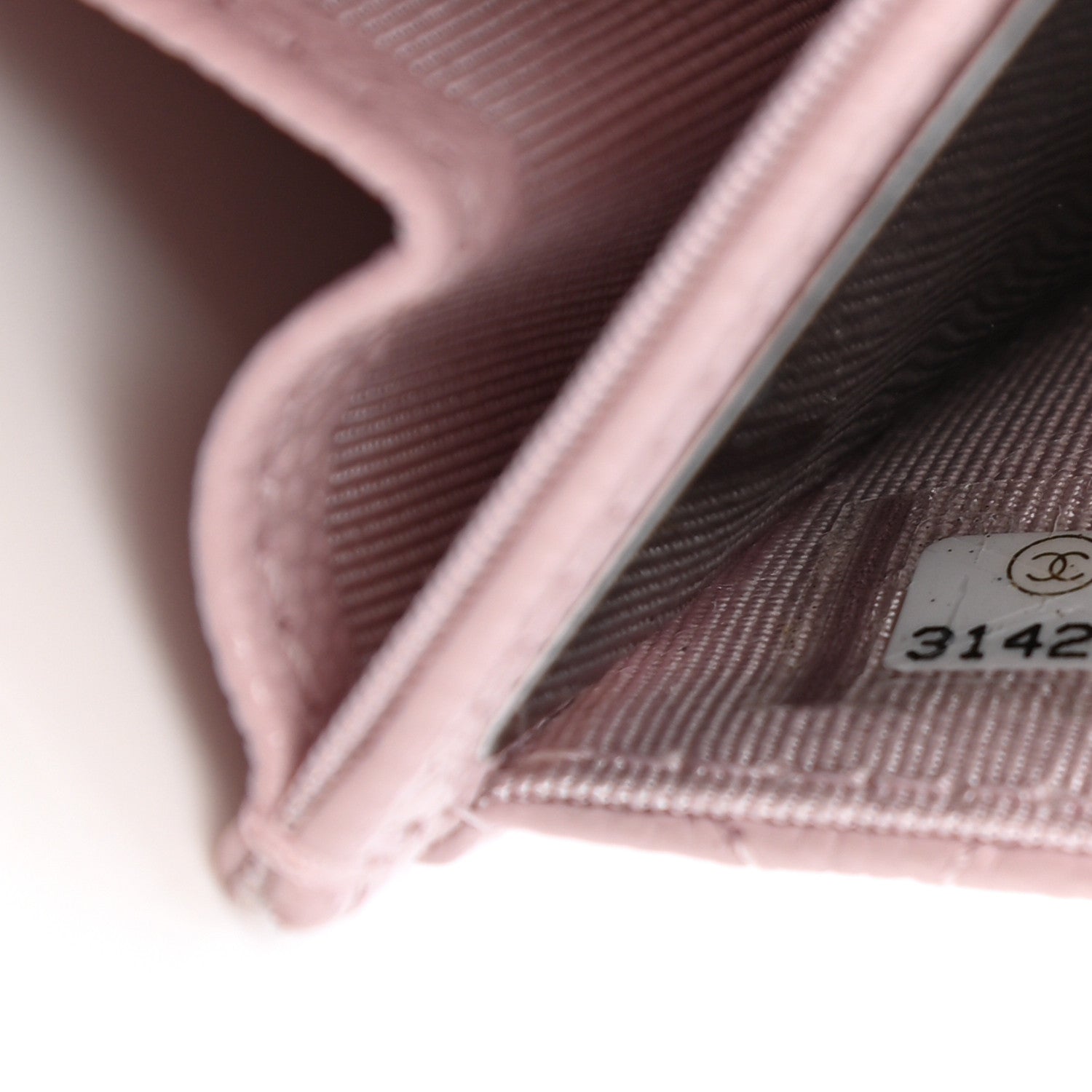 Chanel Caviar Quilted Flap Card Holder Wallet Light Pink 8 of 9