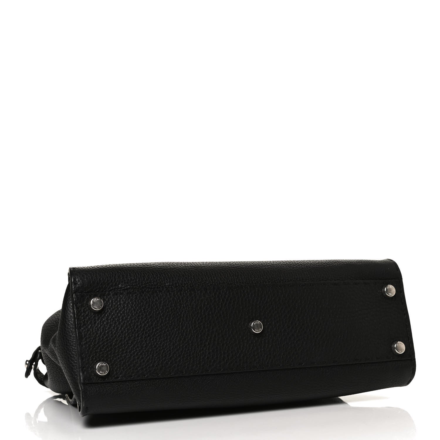 Fendi Cuoio Romano Selleria Bi-Color Medium Peekaboo Iconic Satchel Black Mou 4 of 14