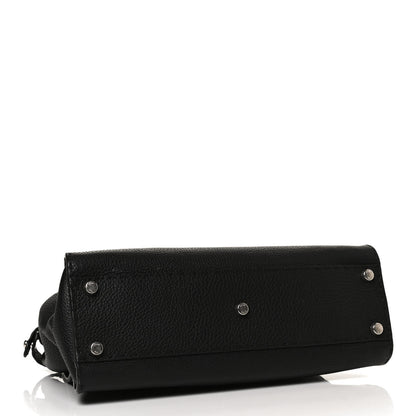Fendi Cuoio Romano Selleria Bi-Color Medium Peekaboo Iconic Satchel Black Mou 4 of 14