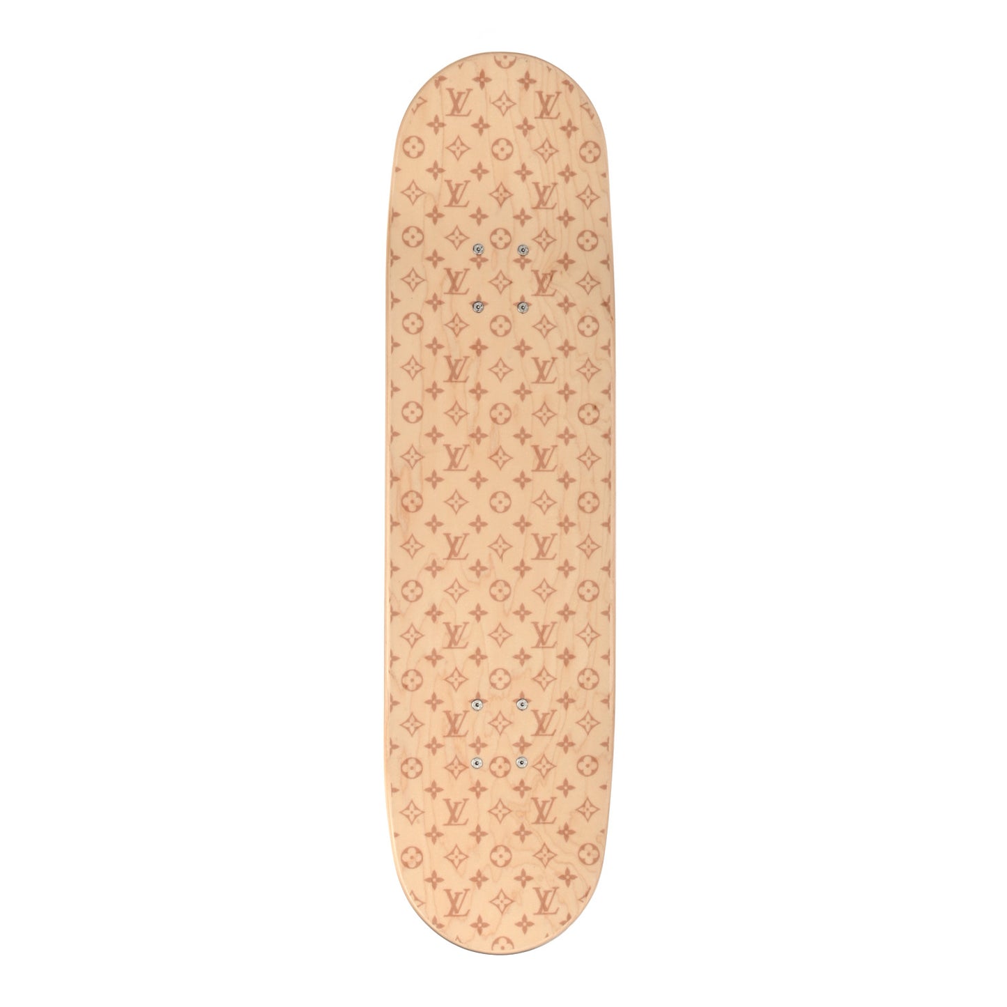 Maple Wood Monogram Skateboard Brown