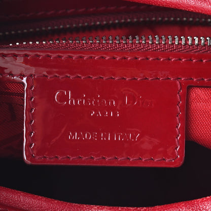 Christian Dior Patent Cannage Large Lady Dior Red 6 of 11