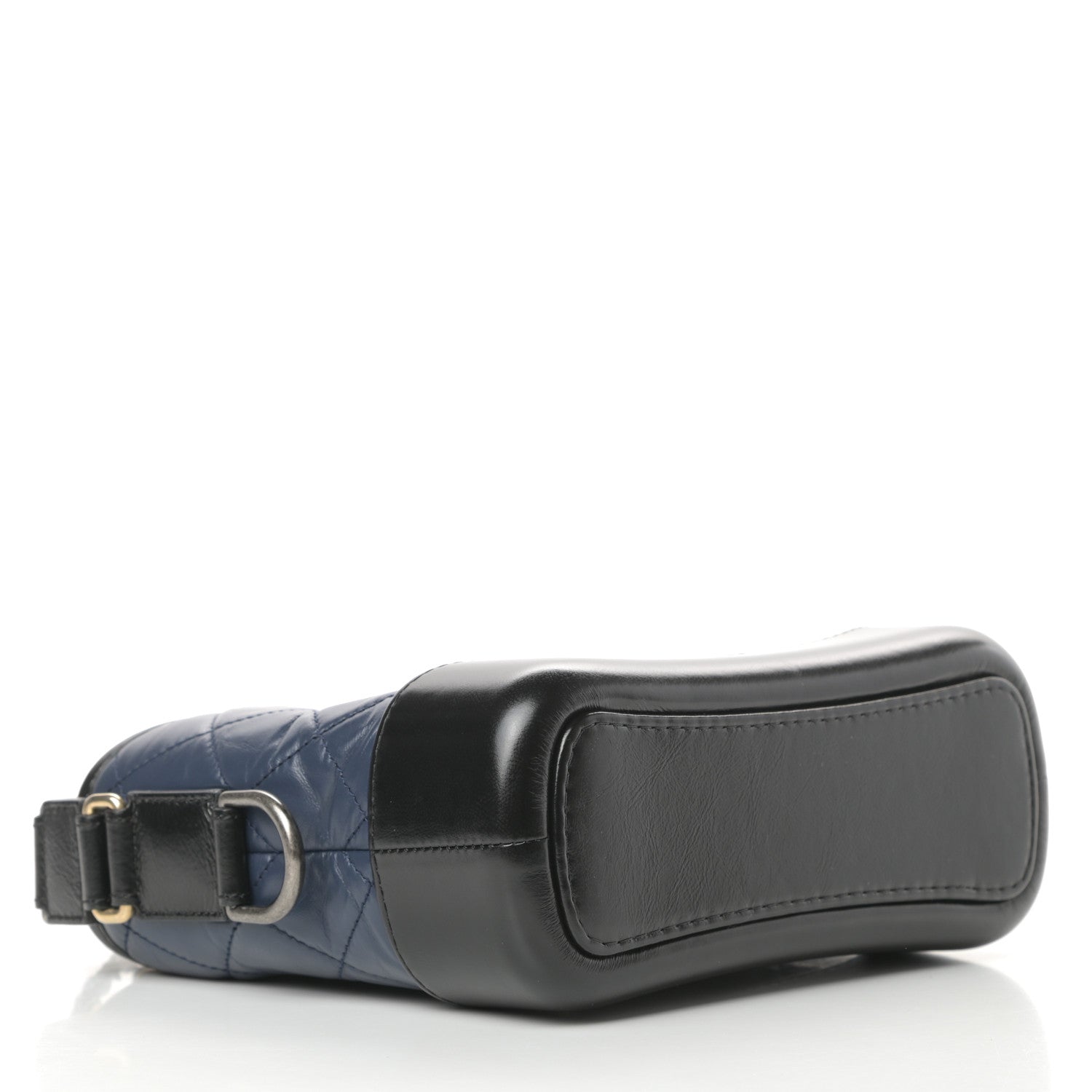 Chanel Aged Calfskin Quilted Small Gabrielle Hobo Navy Black 4 of 13