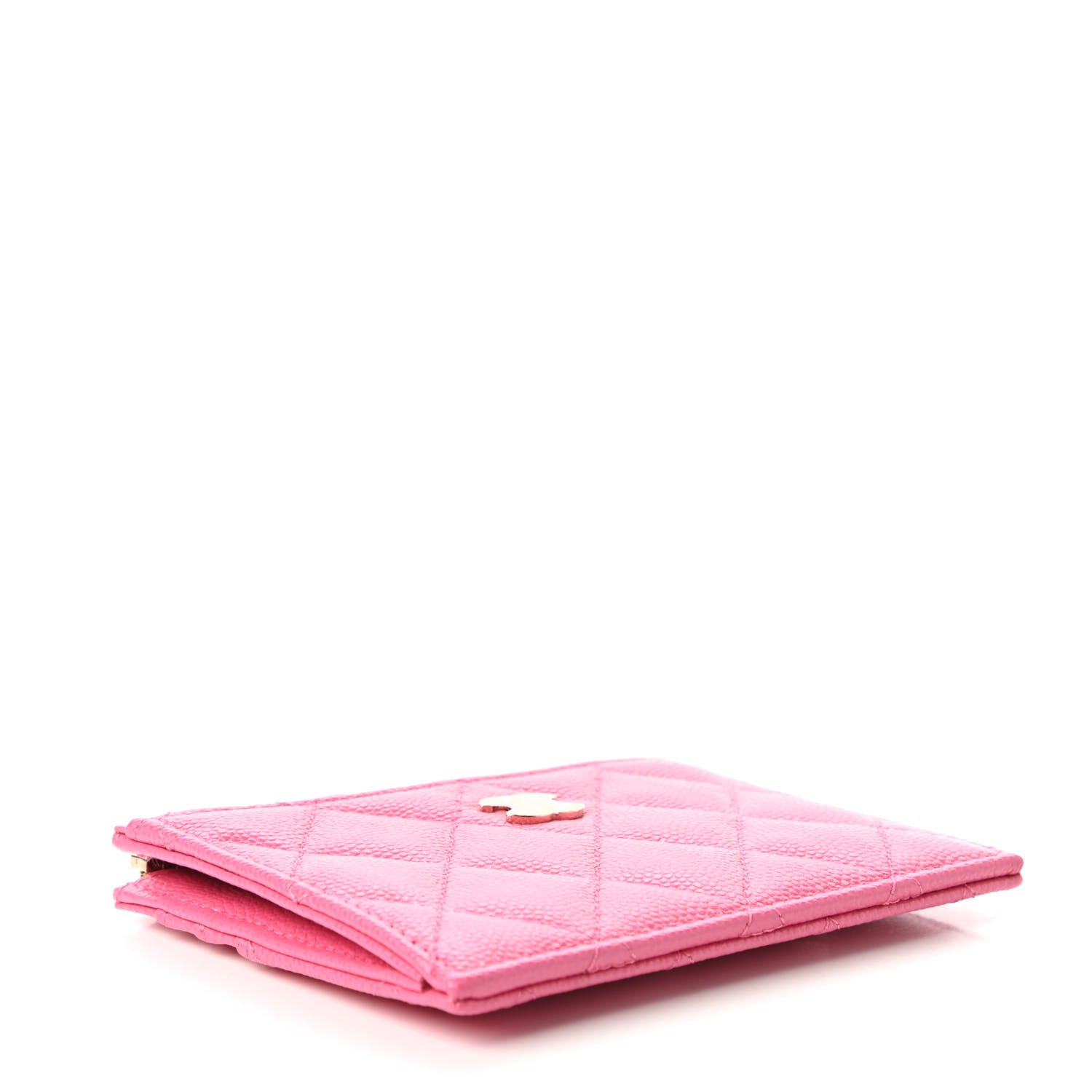 Chanel Caviar Quilted CC Zip Card Holder Pink 4 of 11