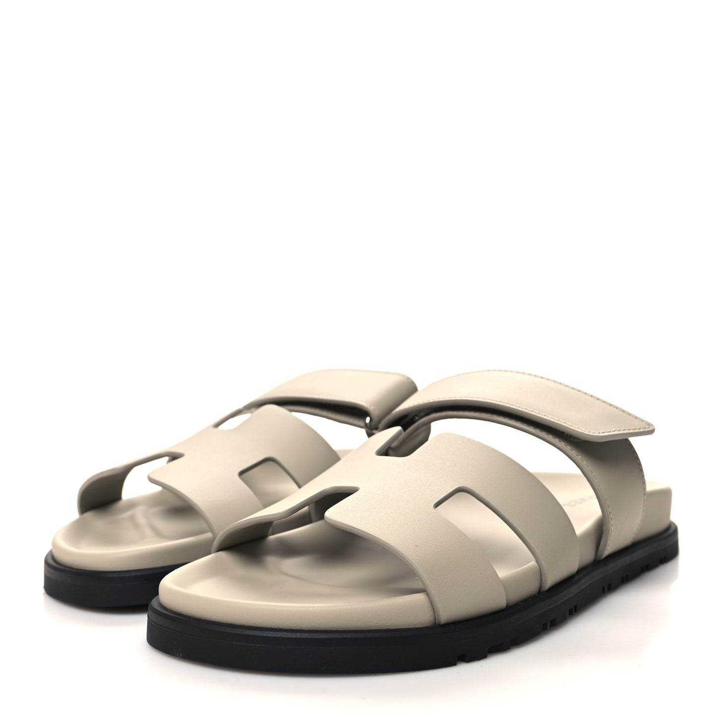 Calfskin Womens Chypre Sandals 37 Beige Mastic