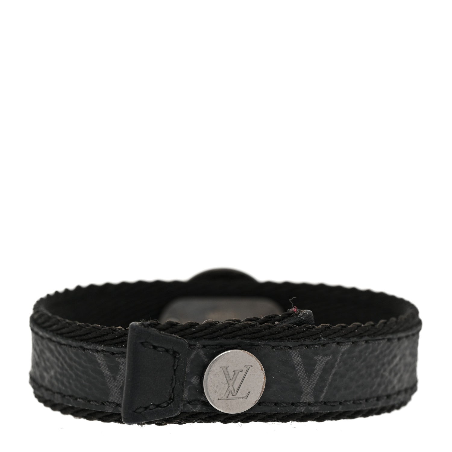 Louis Vuitton Monogram Eclipse LV Circle Bracelet 3 of 5