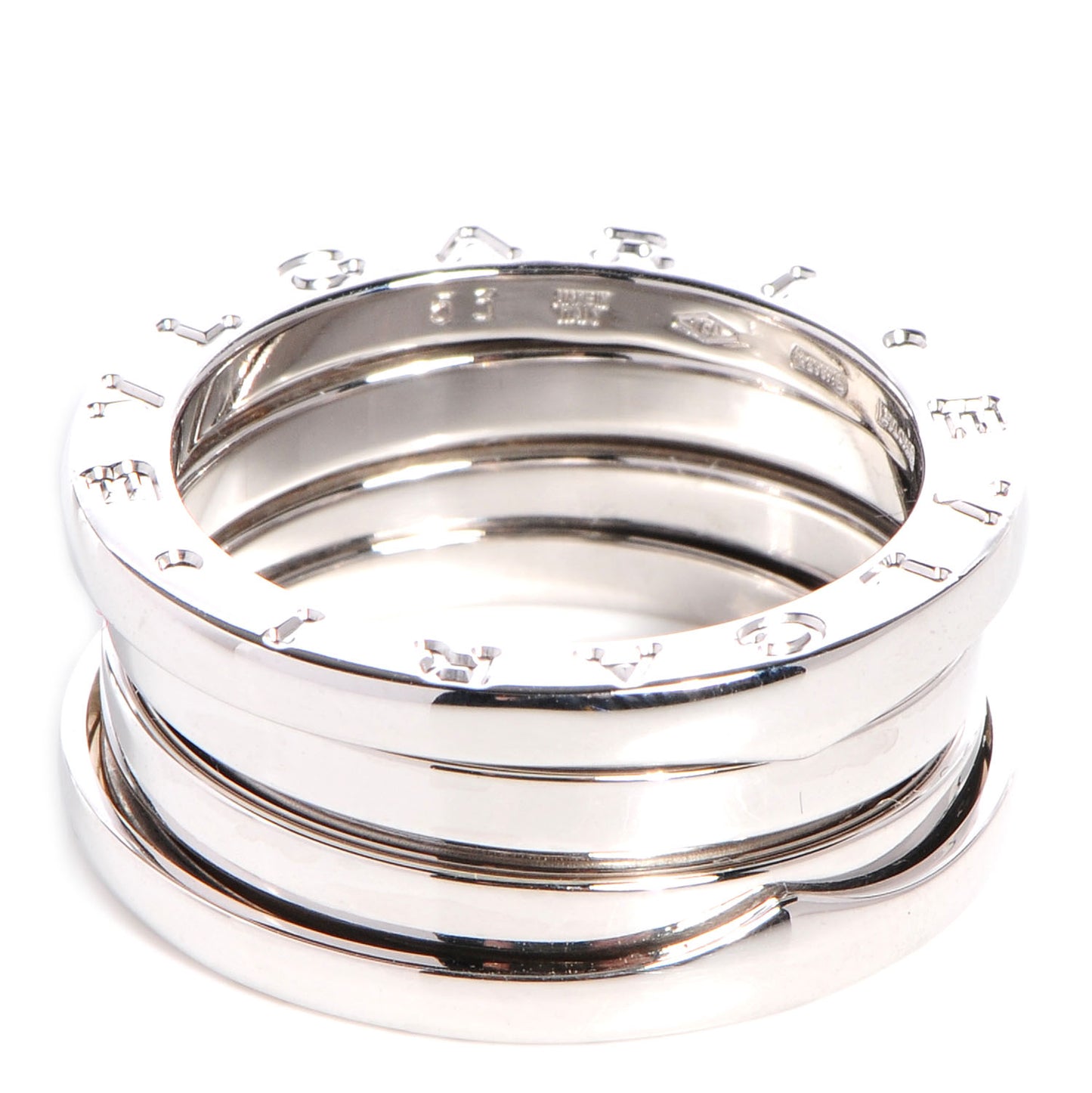 18K White Gold B.Zero1 Three-Band Ring 53 6.5