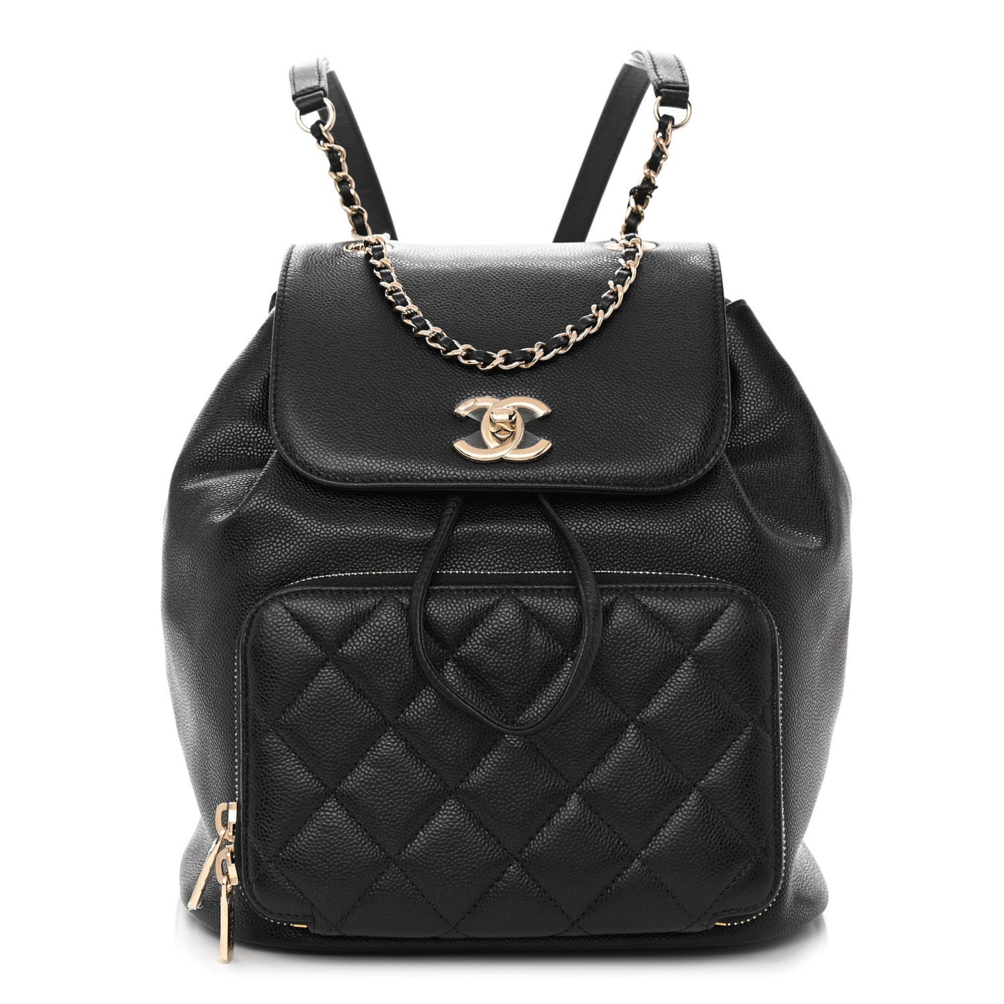 Caviar Quilted Business Affinity Backpack Black